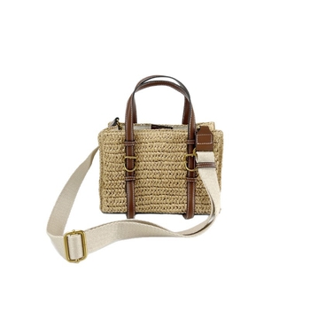 Heinast kootud crossbody kott, ämbri stiilis, horisontaalne ristkülikukujuline kuju, magnetlukustus, polüestervooder