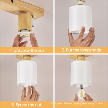 LED laevalgustus E14 baasi, puidust korpus ja klaasivarjuga, pööratav ja kokkupandav, sobib elutoa ja söögitoa jaoks, valgustusalad 5–10 m², pinge ≤36V