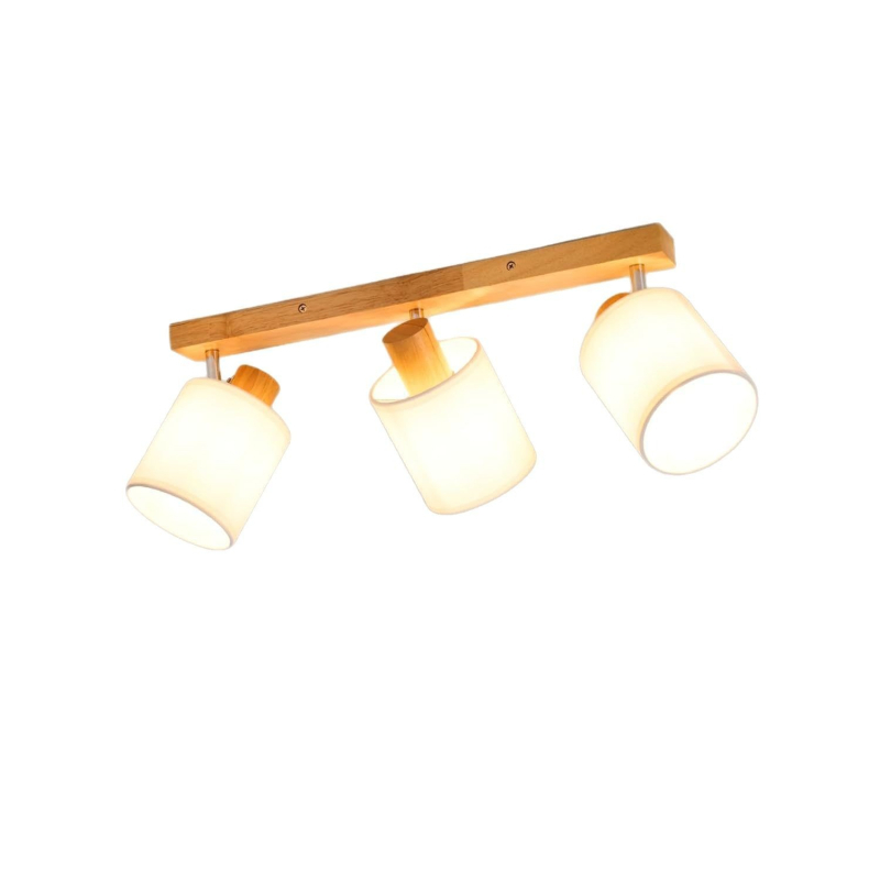 LED laevalgustus E14 baasi, puidust korpus ja klaasivarjuga, pööratav ja kokkupandav, sobib elutoa ja söögitoa jaoks, valgustusalad 5–10 m², pinge ≤36V