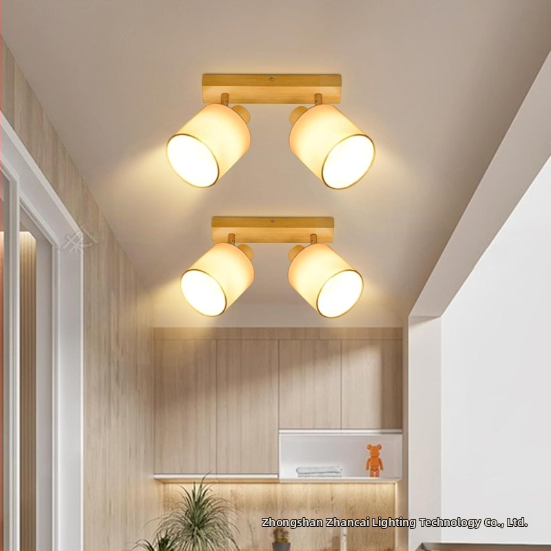 LED laevalgustus E14 baasi, puidust korpus ja klaasivarjuga, pööratav ja kokkupandav, sobib elutoa ja söögitoa jaoks, valgustusalad 5–10 m², pinge ≤36V