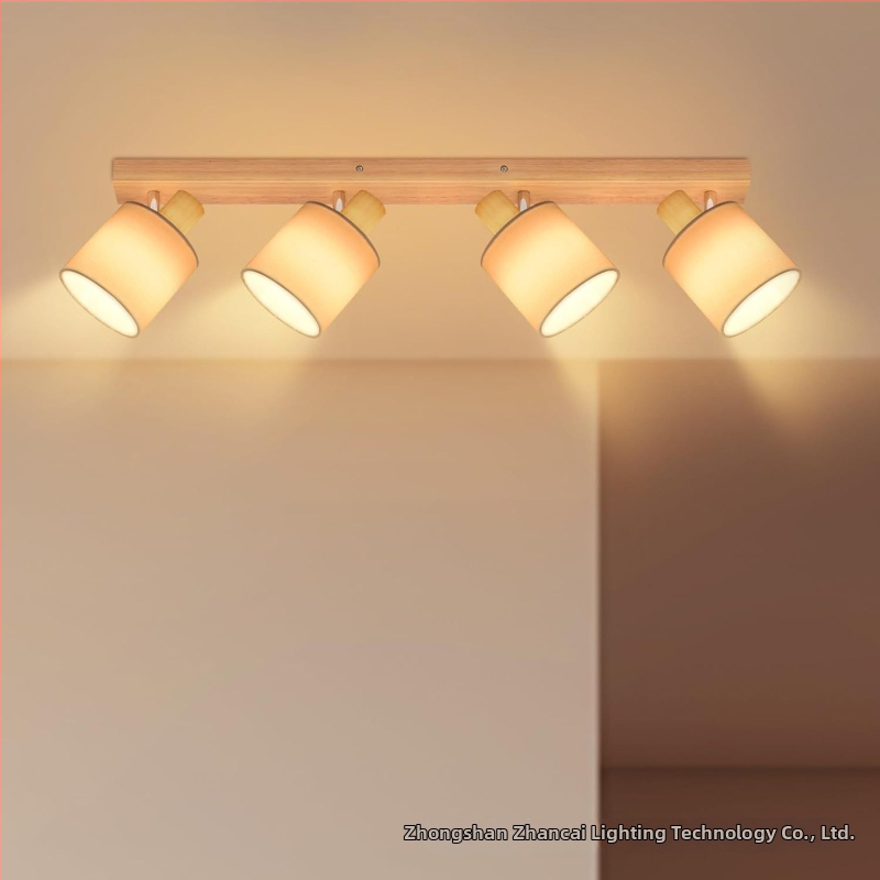 LED laevalgustus E14 baasi, puidust korpus ja klaasivarjuga, pööratav ja kokkupandav, sobib elutoa ja söögitoa jaoks, valgustusalad 5–10 m², pinge ≤36V