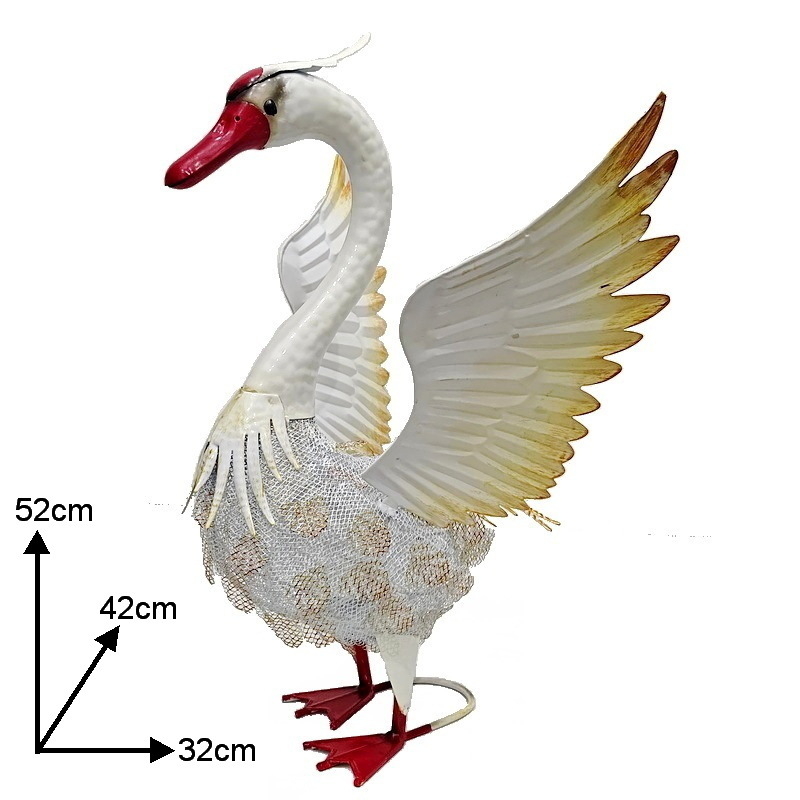Välismetallist luik-skulptuur, kaasaegse minimalistliku stiiliga, materjal: raud, tootekood: #091, bränd: Xiamen senwei