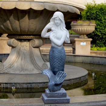 Euroopa stiilis merineitsi figuuri skulptuur — magneesiumoksiid, põrandale mõeldud kodudekoratsioon, väline aianduse dekoratsioon