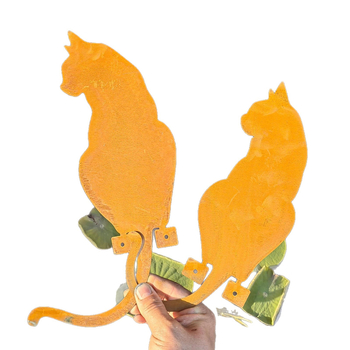 Aia metalli kassi paar siluett dekoratsioon, raud, Huameida Crafts, Ameerika stiil