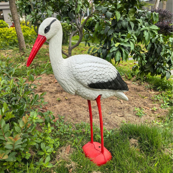 Aia kaunistus crane, pastorali stiil, PE materjal, blow molding tootmine, simulatsiooni loomade mudel, Mingyang crafts