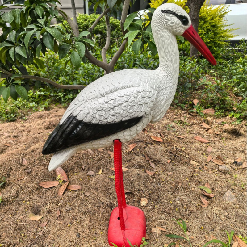 Aia kaunistus crane, pastorali stiil, PE materjal, blow molding tootmine, simulatsiooni loomade mudel, Mingyang crafts