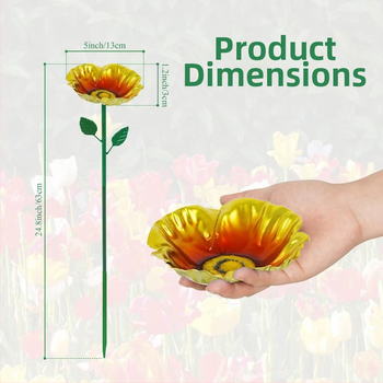 Lindude toidukarp ja veepaik, rauast käsitöö, päevalille disain, väline aed