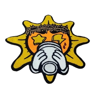 Ümmargune vaip taimekiududest, abstraktne muster, masinpestav, elutoa jaoks