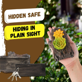 Võtmekarp puu tüve kujul, välistingimustes vastupidav, valmistatud vaigust, kaasaegne minimalistlik stiil