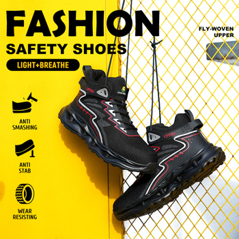 Turvajalanõud terasest varba, läbimurduskindlad, Flyknit ülemine, kerged, libisemiskindlad