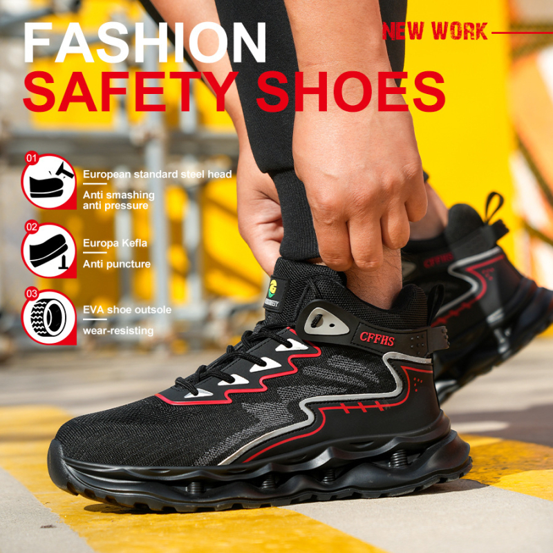 Turvajalanõud terasest varba, läbimurduskindlad, Flyknit ülemine, kerged, libisemiskindlad