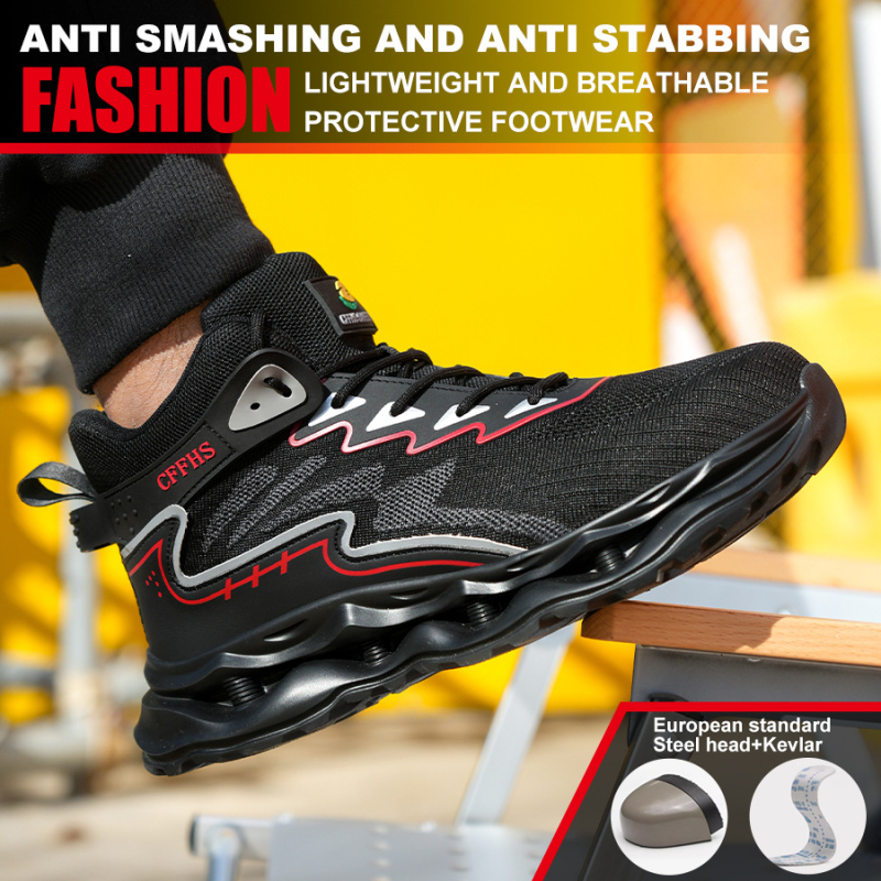 Turvajalanõud terasest varba, läbimurduskindlad, Flyknit ülemine, kerged, libisemiskindlad