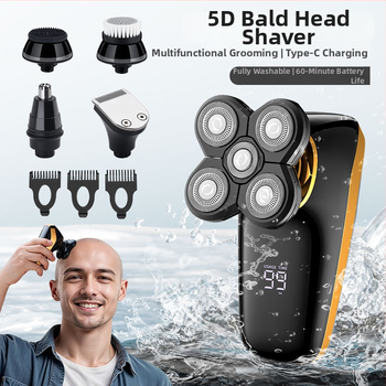 Meeste kiilaspäe raseerija — mitmekülgne hoolduskomplekt, veekindel, 9W mootor, TYPE-C laadimine, sisseehitatud aku, kogu kehale