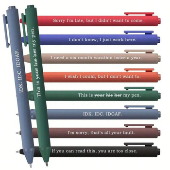 Välja tõmmatav plastikust kirjutusvahend, lõbus muster