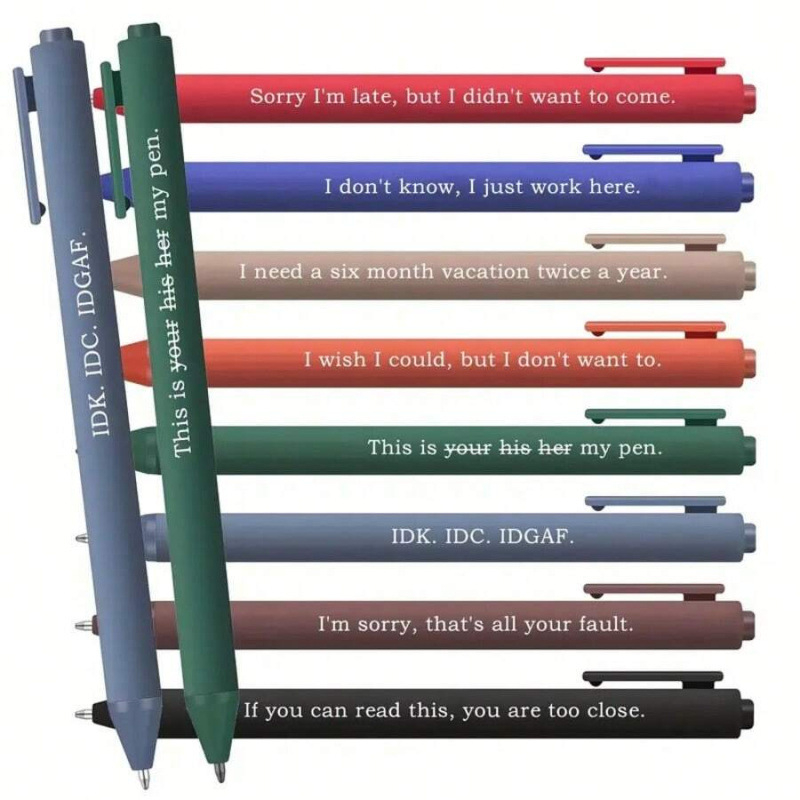 Välja tõmmatav plastikust kirjutusvahend, lõbus muster