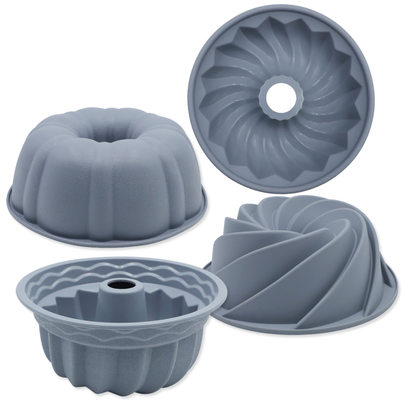 Neljaosaline silikoonist küpsetiformide komplekt – ebakorrapärase kujuga, kuumuskindel, mittekleepuvad