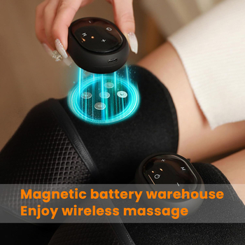 Mitmefunktsiooniline soojendusega massaaž põlvele ja õlale, juhtmevaba LCD-kontrolleriga; sisaldab põlvepadja, õla padja ja jala kaitsja; 5V, 7W, 40–60°C, 3 massaažikiirust, 5 temperatuuri taset