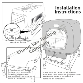 Poolsuletud lemmikloomade pesa kassidele ja koertele, talvise soe, eemaldatav reisikast, polüester + PP