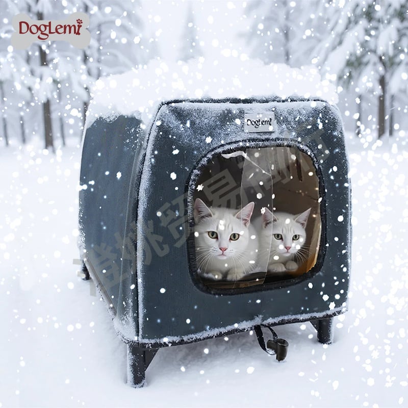 Poolsuletud lemmikloomade pesa kassidele ja koertele, talvise soe, eemaldatav reisikast, polüester + PP