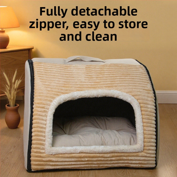 Poolkinnine lemmiklooma maja koertele ja kassidele – nelja aastaajal, tekstiilmaterjal, mudel WCW024