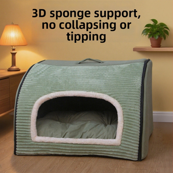 Poolkinnine lemmiklooma maja koertele ja kassidele – nelja aastaajal, tekstiilmaterjal, mudel WCW024