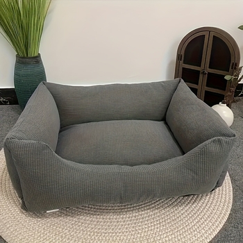 Corduroy koeramaja eemaldatava pestava kattega, talvise soe, kõikide aastaaegade varjupaik