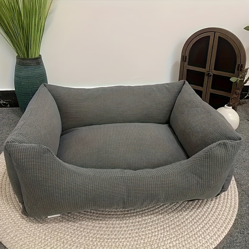 Corduroy koeramaja eemaldatava pestava kattega, talvise soe, kõikide aastaaegade varjupaik