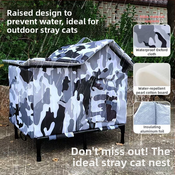 Väliskasside maja • veekindel • nelja aastaaja disain • pestav • kassidele