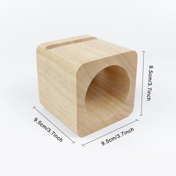 Ruutjooneline puidust telefoni kõlar ja lauaalus, bambuspuust, WIN WIN kaubamärk, kaasaegne minimalistlik stiil