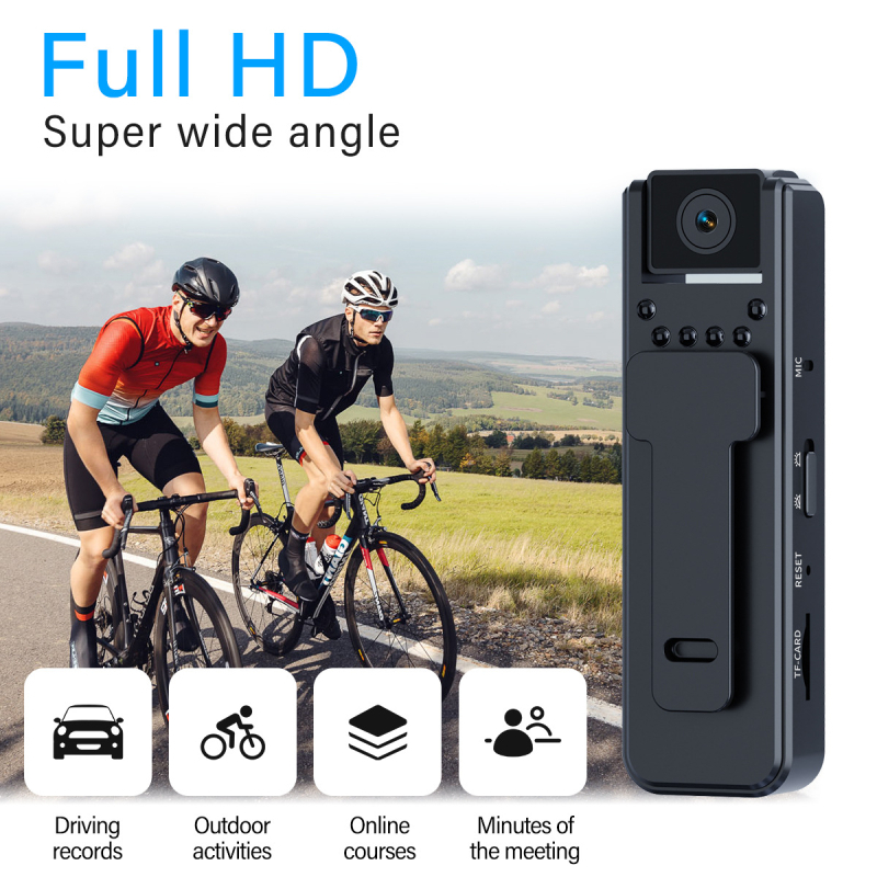 A8 Cameră Portabilă cu Clips pe Spate — 1–5 MP, TF card, Durata bateriei 1–3 h, Video și Fotografie, 2023