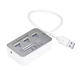 USB 3.0 hub koos SD/TF kaardilugejaga - ühelt 2-le jagaja, Lightning-liides, ilma eraldi toiteallikata