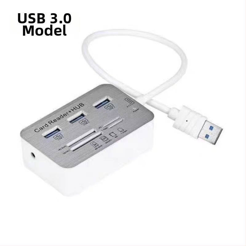 USB 3.0 hub koos SD/TF kaardilugejaga - ühelt 2-le jagaja, Lightning-liides, ilma eraldi toiteallikata