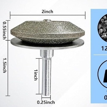  Teemantteritusnuga murulõike teritusvahend, täismetallist konstruktsioon, ühilduv elektrilise käsipuuriga, kaubamärk JF