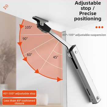 Kapi ukse hüdrauliline varras flip-up uste jaoks, mudel G68, külmvaltsitud terasest, kaasaegne minimalistlik stiil