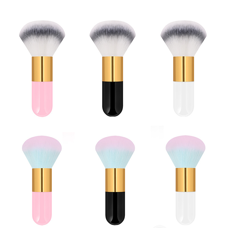 Puuderharja pehmete sünteetiliste karvadega, kaasaskantav, 1 tk