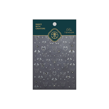Nail Art Sticker TL-195 (Linglong seeria) - 5D reljeef, liblika muster, väga õhukesed ja märkamatud, liimiga