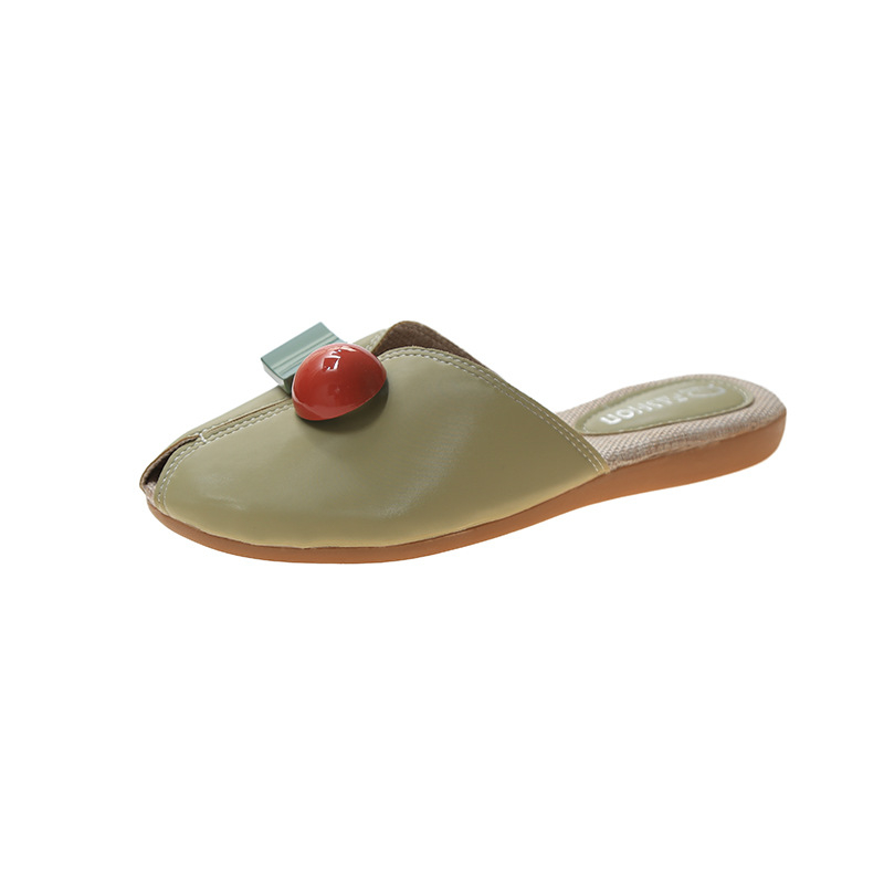 Naiste Baotou sussid, Korea stiil, ülemine materjal kunst PU, talla kumm, mugav sisepind igapäevaseks kasutamiseks