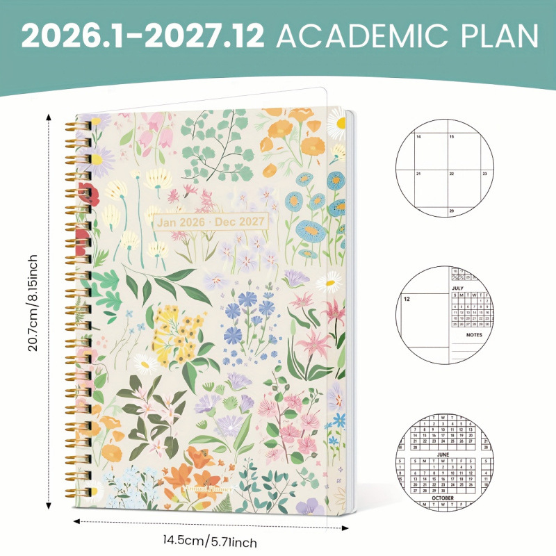 2026. aasta nädalaplaanija, mudel U263, tootenumber jd601100868570085; kohandamine: Jah; materjalid: kraftpaber, habras paber, PVC kleebis, peegelkleebis, muu; piiriülese eksportkandja eksklusiivne tarnija: Jah