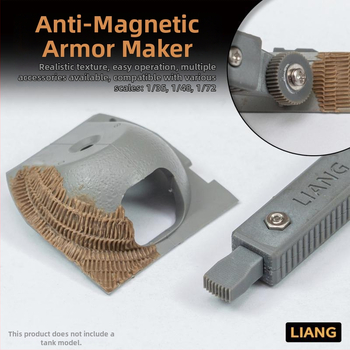 Tankimudeli anti-magnetiline soomuskonstruktor – sisaldab erineva skaalaga kujundeid, mudel 0229