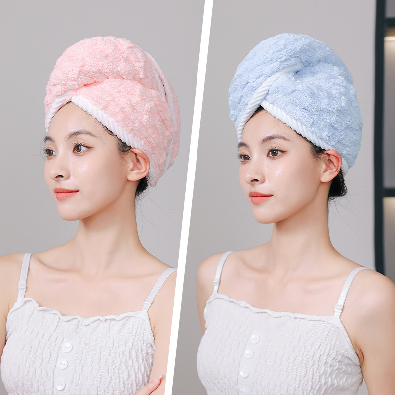 Juukseid kuivatav müts korallfliisist, 150D, üle 200 g, äärteõmblus ja lihtne kudumine, Tonghua kaubamärk