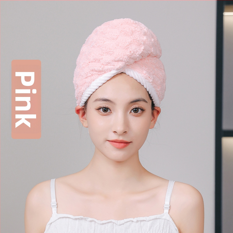 Juukseid kuivatav müts korallfliisist, 150D, üle 200 g, äärteõmblus ja lihtne kudumine, Tonghua kaubamärk