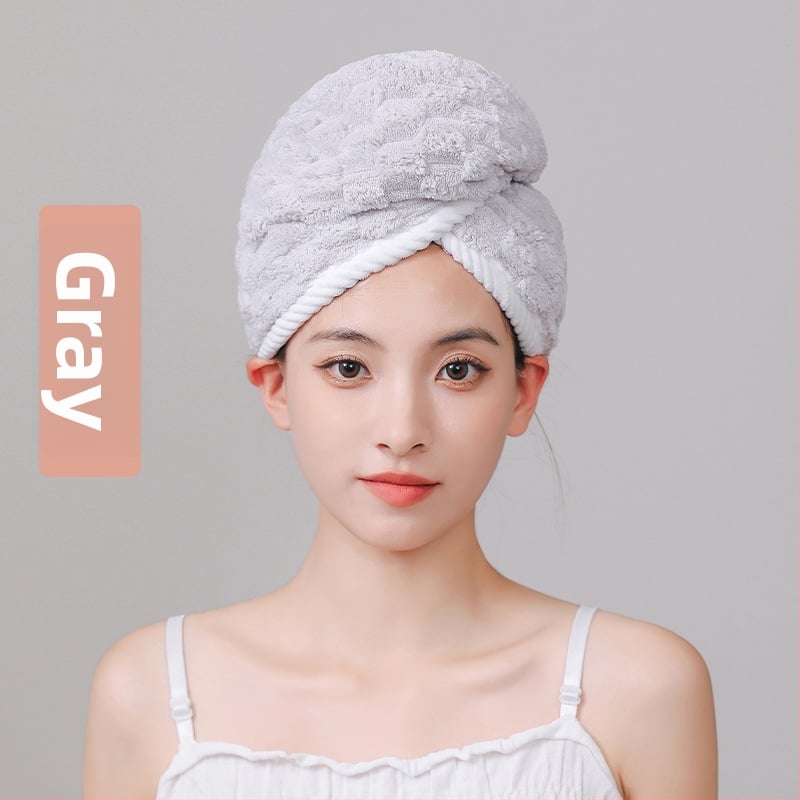 Juukseid kuivatav müts korallfliisist, 150D, üle 200 g, äärteõmblus ja lihtne kudumine, Tonghua kaubamärk