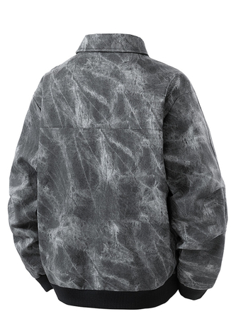 PU nahkjakas stand-up krae ja tõmblukuga, vaba lõige, meeste igapäevane väliskäek kevad- ja sügisperioodile