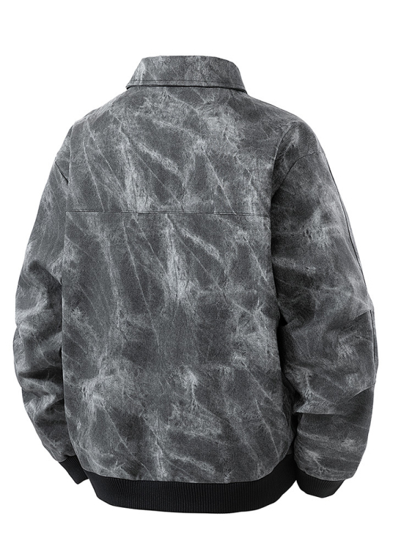 PU nahkjakas stand-up krae ja tõmblukuga, vaba lõige, meeste igapäevane väliskäek kevad- ja sügisperioodile