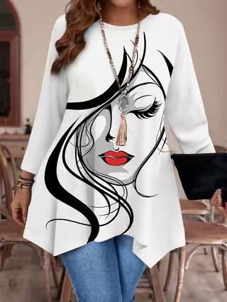 Naiste Avatar musteriga top, ümmargune kaelus, vaba lõige, pikkade käistega, keskmine pikkus 65–80 cm, polüester/elastaan