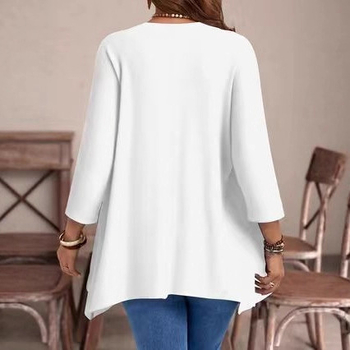 Naiste Avatar musteriga top, ümmargune kaelus, vaba lõige, pikkade käistega, keskmine pikkus 65–80 cm, polüester/elastaan