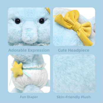 Catch Fun elevant plüüsnukk - lühikese karvane plüüž, PP puuvillatäidis, loomamudel, logoga privaatne märgi kohandamine