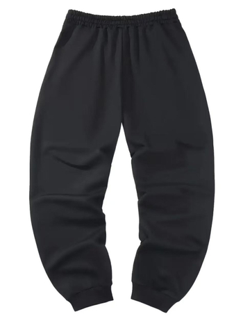 Meeste 4-osaline fleece-spordipükside komplekt, venitusnööriga vöökoht, keskmine talje, kitsas lõige, pikad püksid