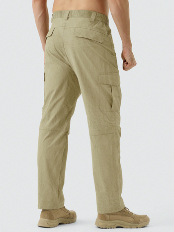 Tööpüksid mitme taskuga, sirge lõige, keskmine talje, nööpidega sulgemine, 100% polüester
