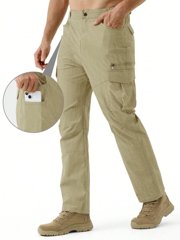 Tööpüksid mitme taskuga, sirge lõige, keskmine talje, nööpidega sulgemine, 100% polüester